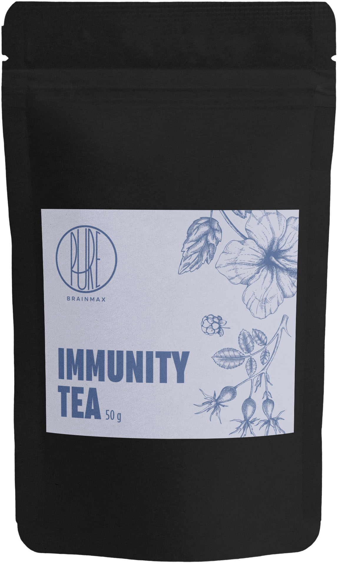 Levně BrainMax Pure Immunity Tea, čaj pro silnou imunitu, 50 g Objem: 50 g Ovocný čaj se směsí bylin pro obranyschopnost organismu