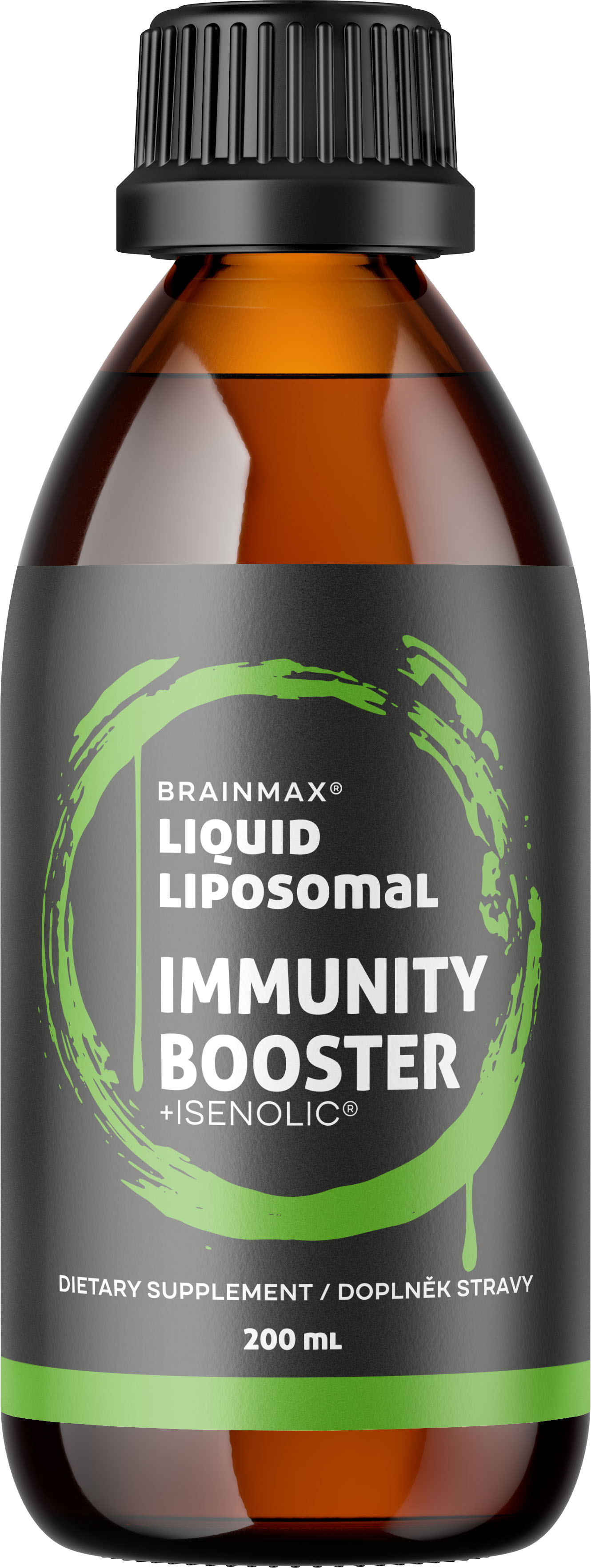 BrainMax Lipozomální komplex pro podporu imunity, ISENOLIC®, 200 ml BrainMax Liquid Liposomal Immunity Booster, doplněk stravy