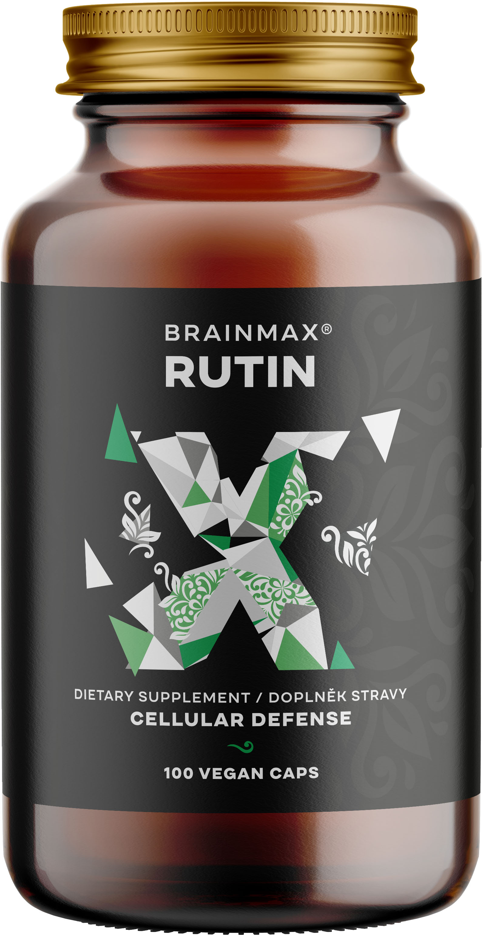 BrainMax Rutin, 500 mg, 100 rostlinných kapslí Bioflavonoid posilující krevní cévy a zlepšující krevní oběh