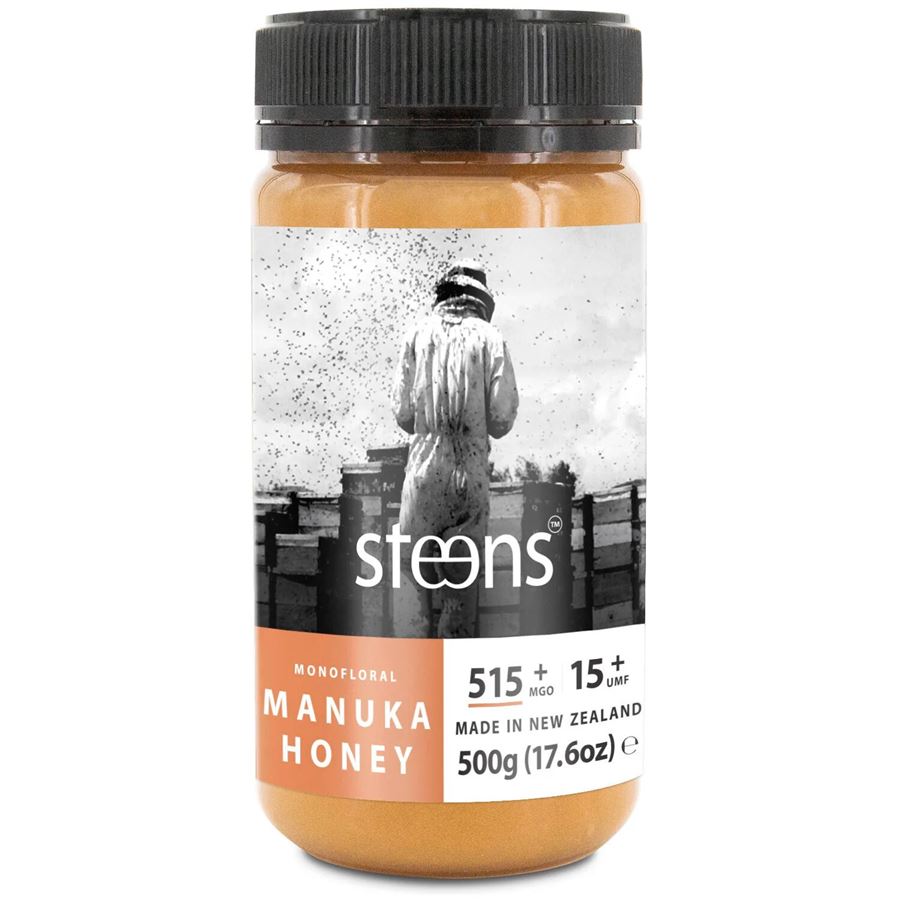 Levně Steens - RAW Manuka Honey (Manukový med) UMF 15+ (515+ MGO), 500 g