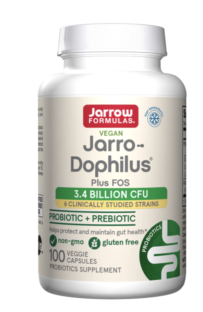 Jarrow Formulas Jarrow Jarro-Dophilus® + FOS, probiotika 3,6 miliard, 6 probiotických kmenů, 100 rostlinných kapslí