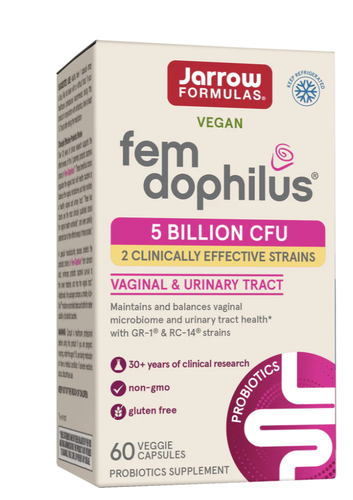 Jarrow Formulas Women's Fem Dophilus, vaginální probiotika, 5 miliard, 60 rostlinných kapslí