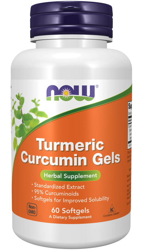 Now® Foods NOW Turmeric Curcumin, kurkumin standardizovaný extrakt, 60 softgelových kapslí