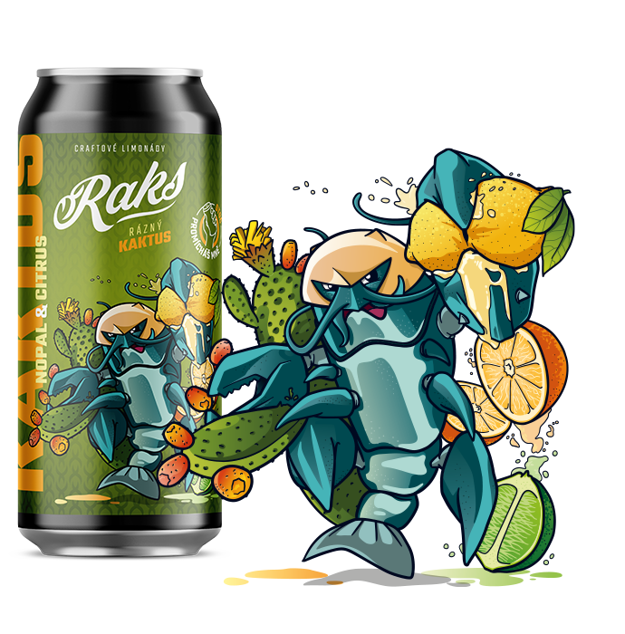 Raks - Rázný Kaktus Citrus Nopal, 500 ml