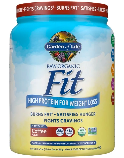 Levně Garden of Life Raw Organic Fit Coffee, příchuť káva, 465 g