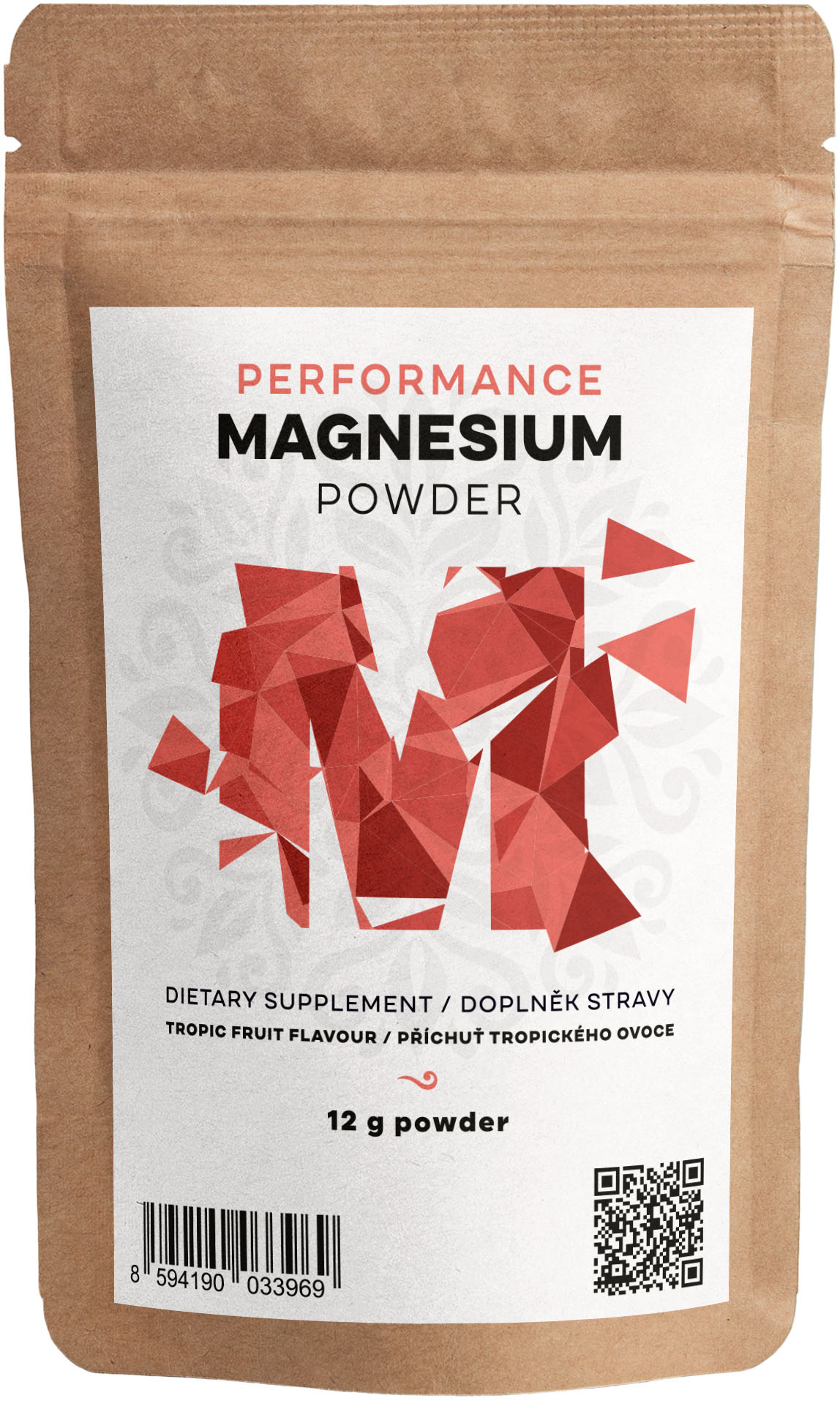 BrainMax Performance Magnesium® Powder, hořčík bisglycinát v prášku, 12 g, VZOREK Příchuť: Tropické ovoce Organický hořčík německé kvality MagChel®, 375 mg elementárního hořčíku v jedné dávce = 100% DDD! Doplněk stravy