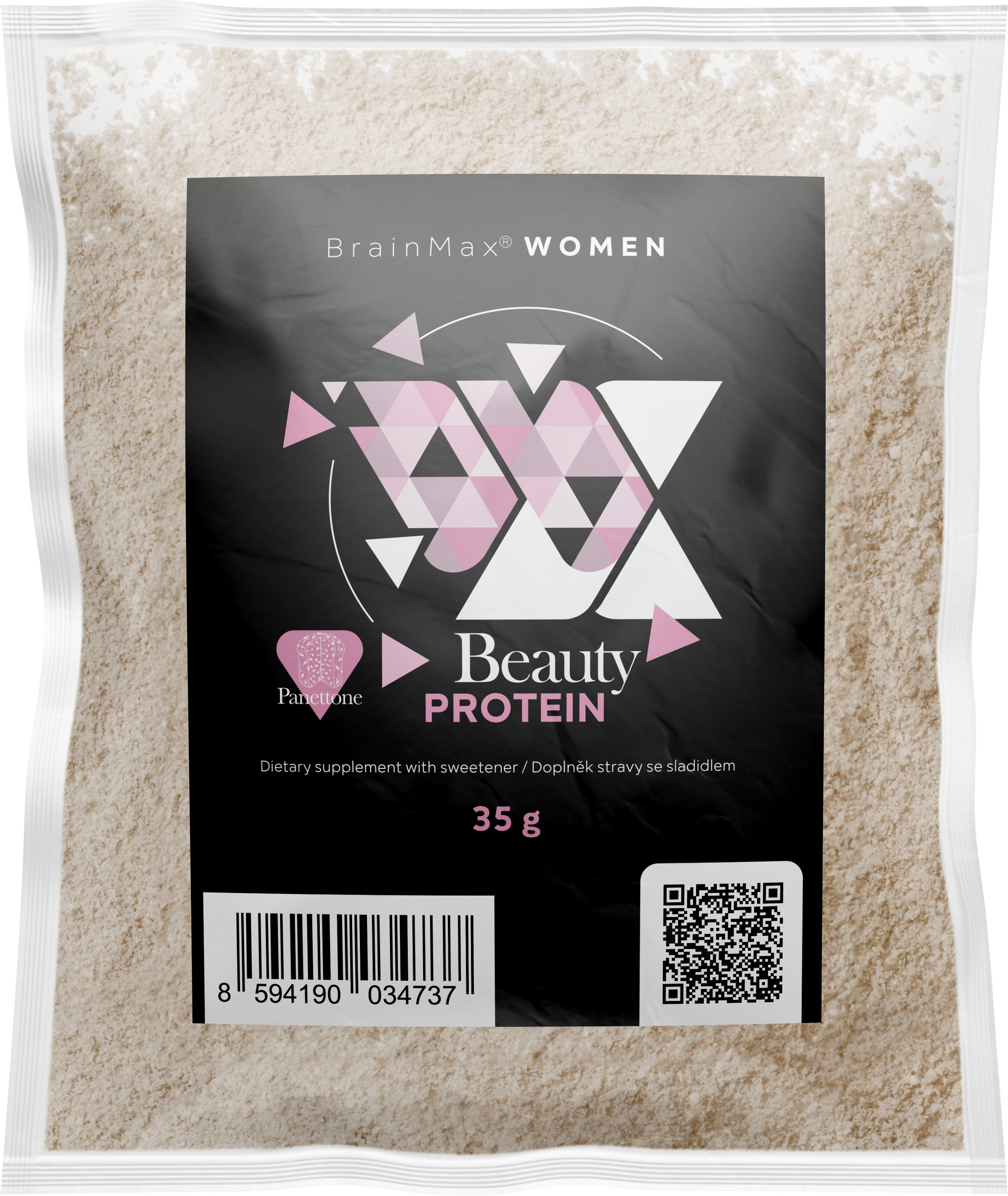 Levně BrainMax Women Beauty Protein, protein pro ženy s kolagenem, keratinem a vitamíny, 35 g, VZOREK Příchuť: Panettone Nativní syrovátkový protein nejvyšší kvality s prémiovým kolagenem Naticol® a dalšími složkami, doplněk stravy