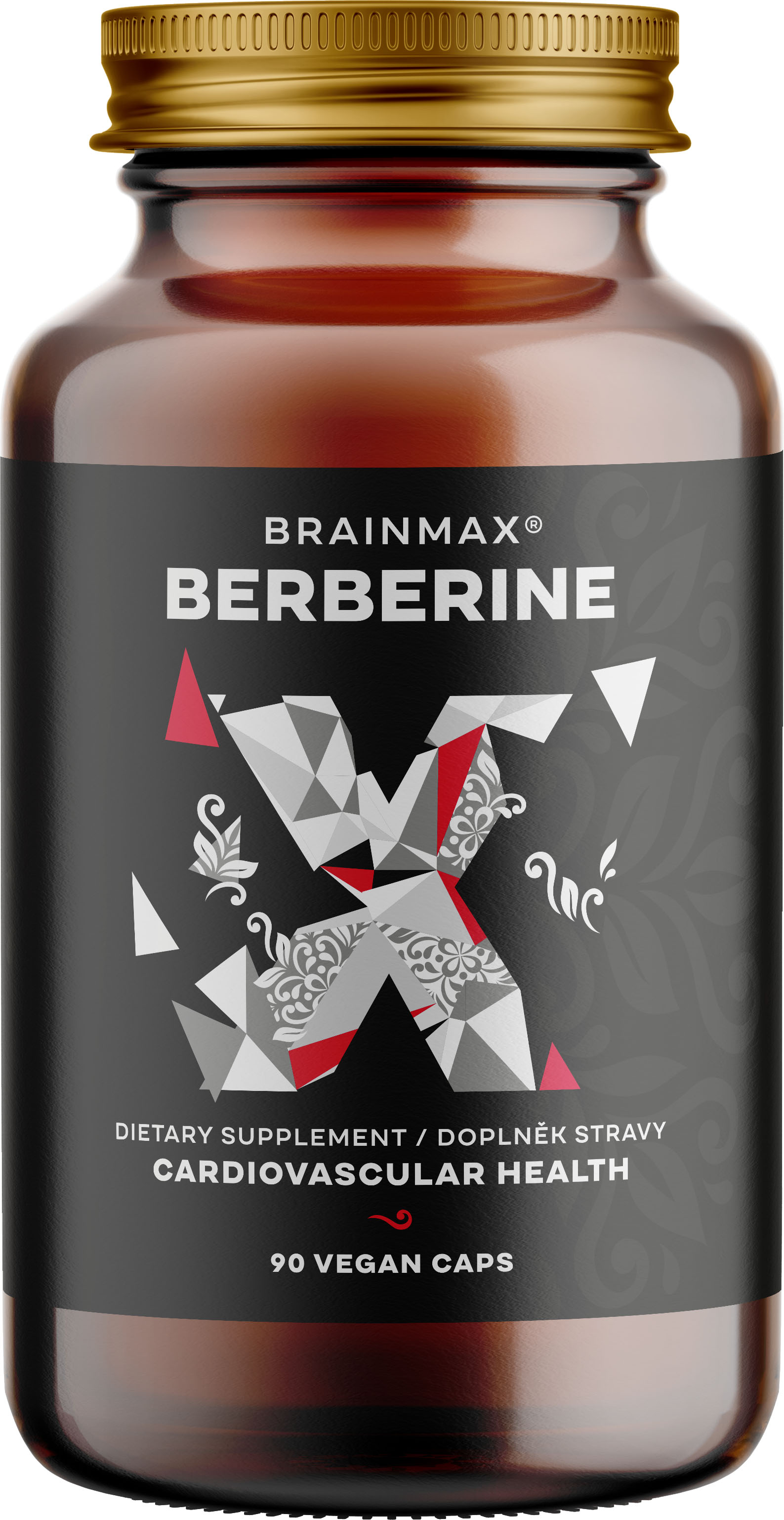 Levně BrainMax Berberin 550 mg, 90 rostlinných kapslí Přírodní bioaktivní látka pro podporu zdraví srdce, jater, trávení, močového a reprodukčního systému, doplněk stravy