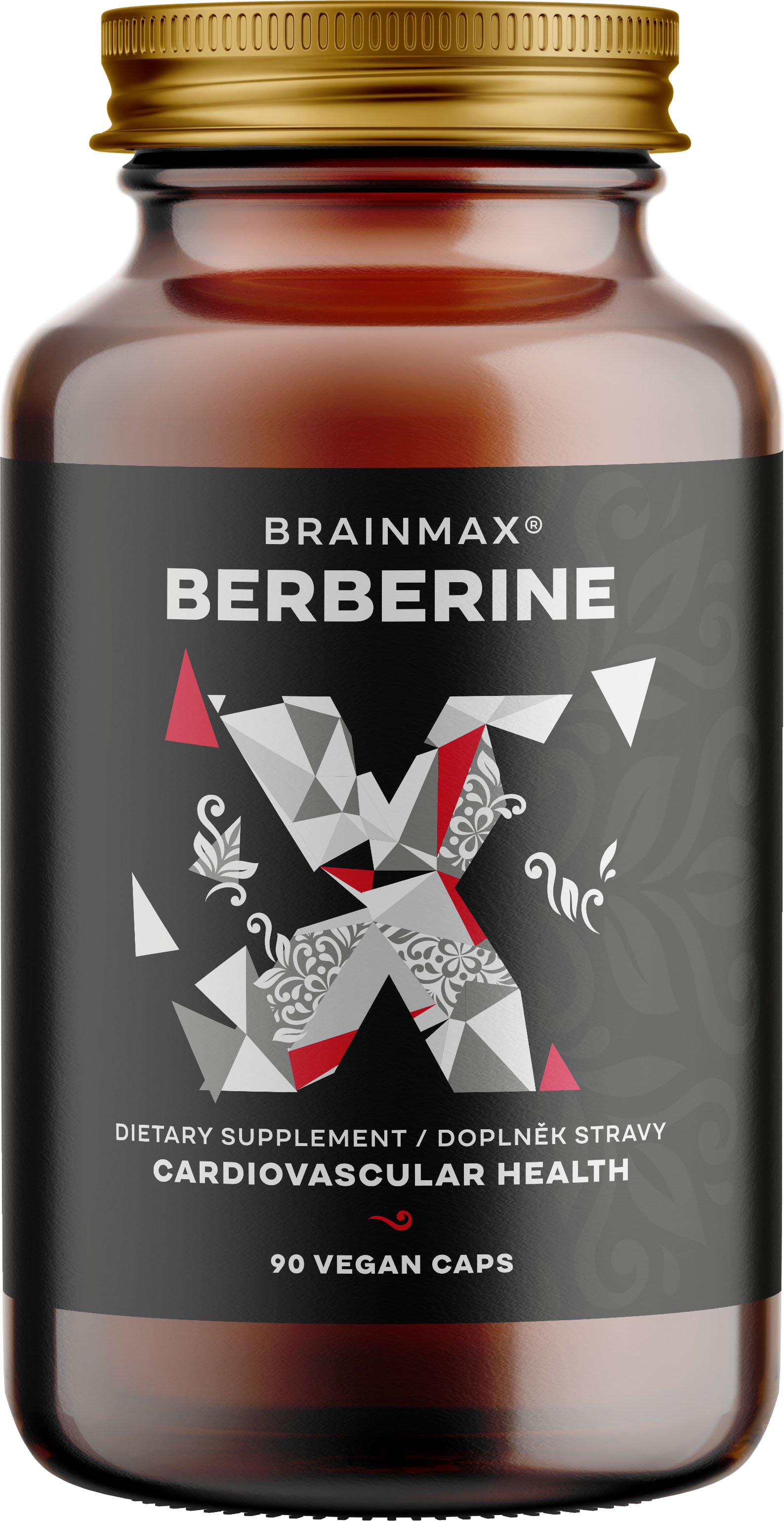BrainMax Berberin 550 mg, 90 rostlinných kapslí Přírodní bioaktivní látka pro podporu zdraví srdce, jater, trávení, močového a reprodukčního systému, doplněk stravy
