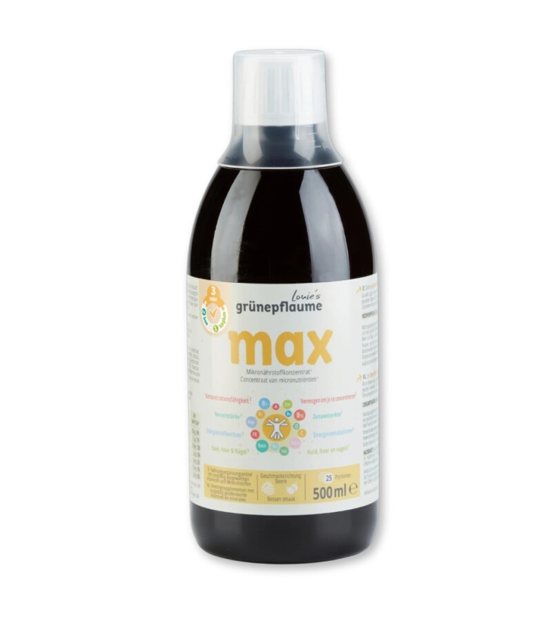 Grunepflaume Max Micronutrienten Concentraat, koncetrát vitamínů a minerálů, 500 ml, 25 dávek