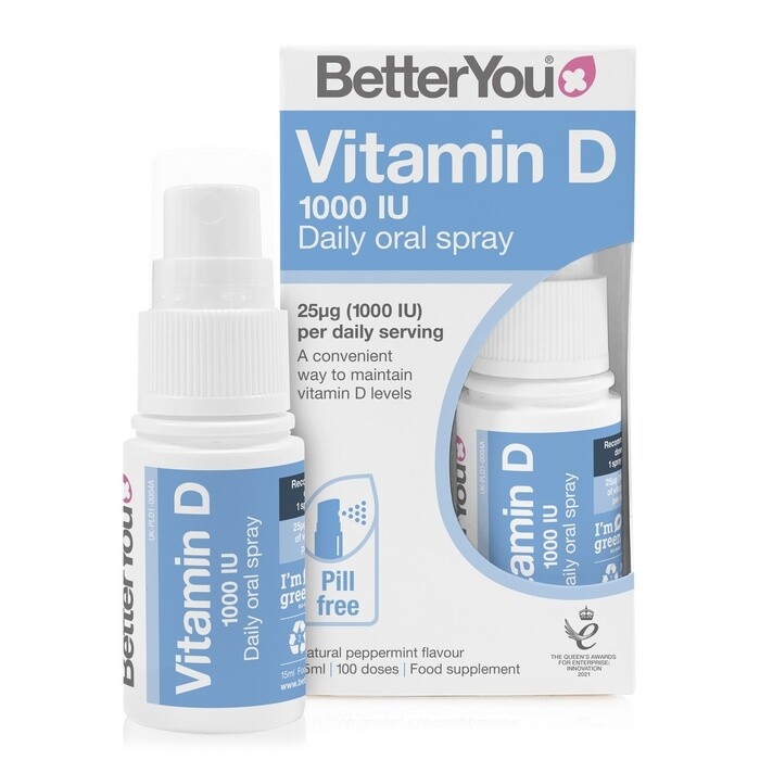 Levně BetterYou Vitamin D1000, ústní sprej, 15 ml