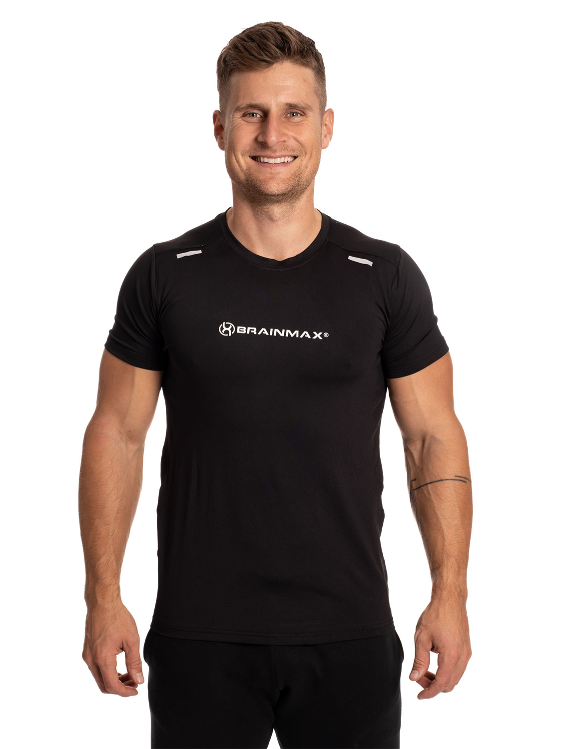 BrainMax pánské fitness triko, černé Velikost: M Obrázek