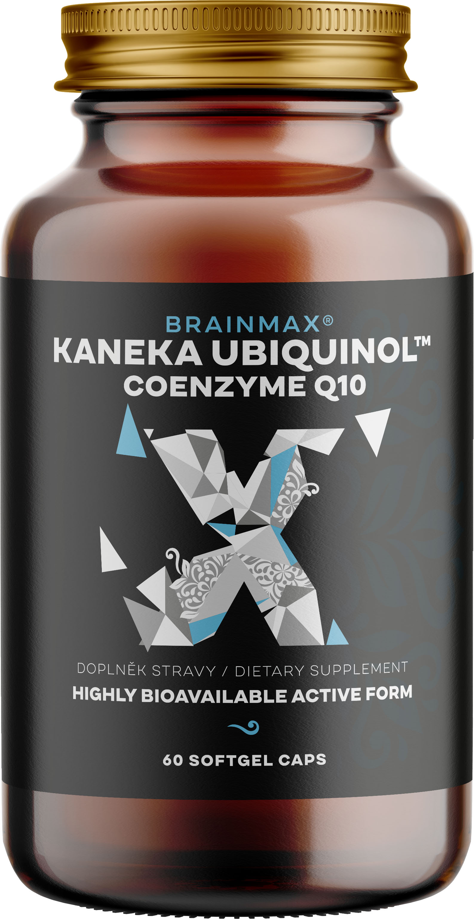 BrainMax Koenzym Q10, Ubiquinol, Kaneka™, 100 mg, 60 softgel kapslí Patentovaná aktivní forma koenzymu Q10 pro energii a zdraví oběhové soustavy, doplněk stravy