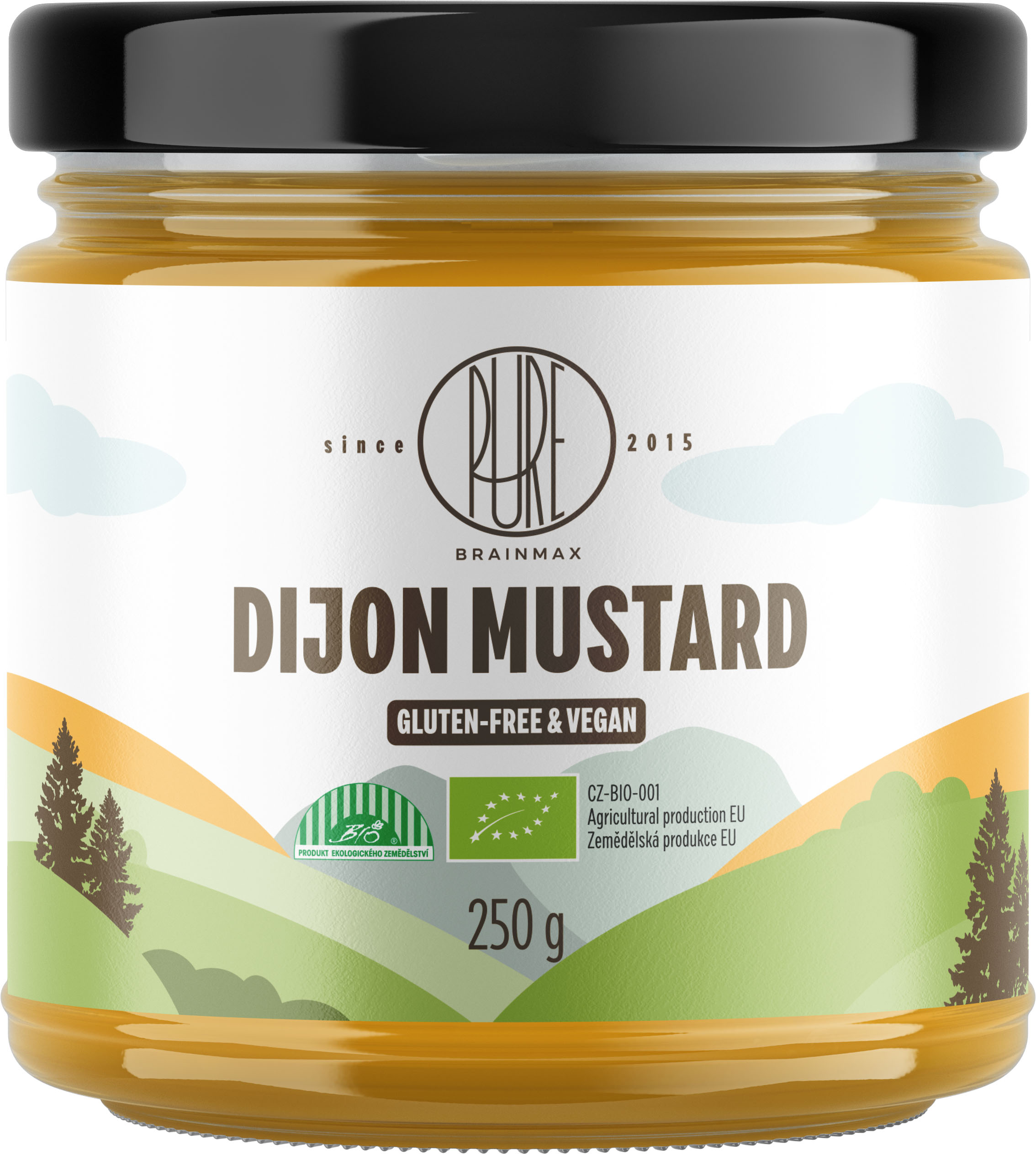 Levně BrainMax Pure Dijon Mustard, Dijonská hořcice, BIO, 250 g *CZ-BIO-001 certifikát