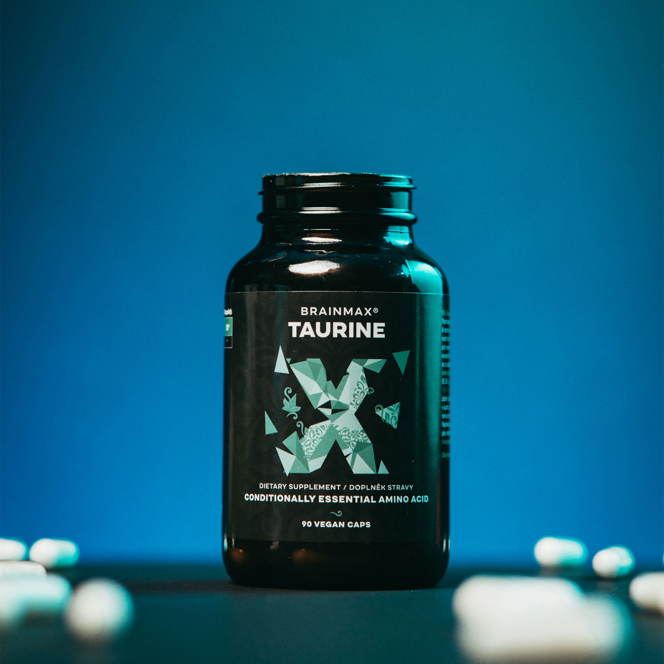 BrainMax Taurine, taurin, 825 mg, 90 rostlinných kapslí Obrázek