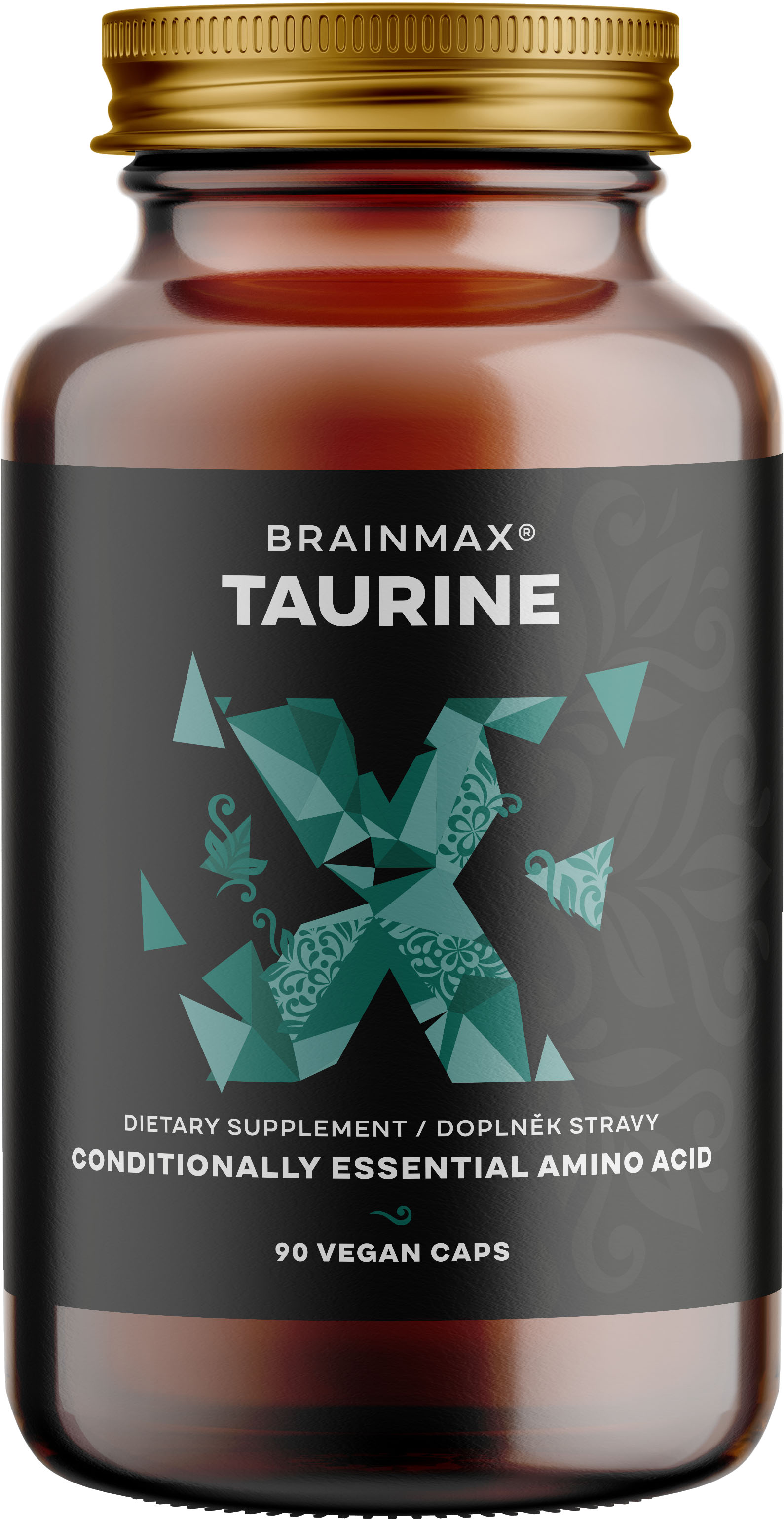 BrainMax Taurine, taurin, 825 mg, 90 rostlinných kapslí Obrázek