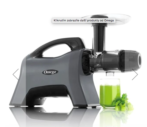 Levně Odšťavňovač Omega MM1500 Low Speed Masticating Celery Juicer, šedý