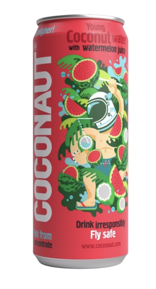 Levně Coconaut Pure Young Coconut Water, kokosová voda s melounem , 320 ml