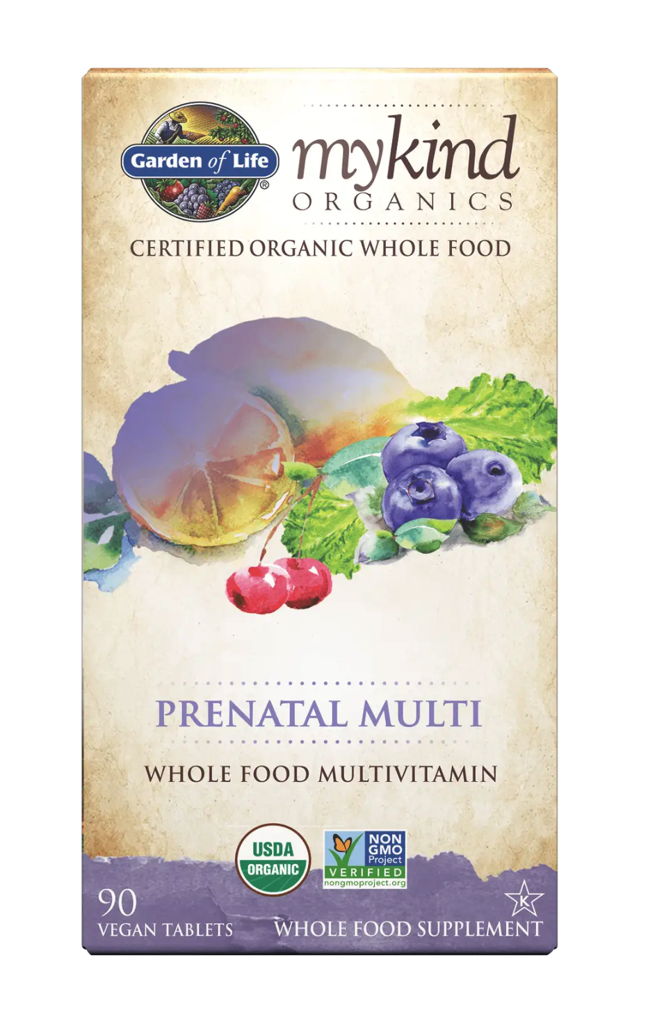 Garden of life Mykind Prenatal Multi, multivitamín pro těhotné ženy, 90 rostlinných tablet