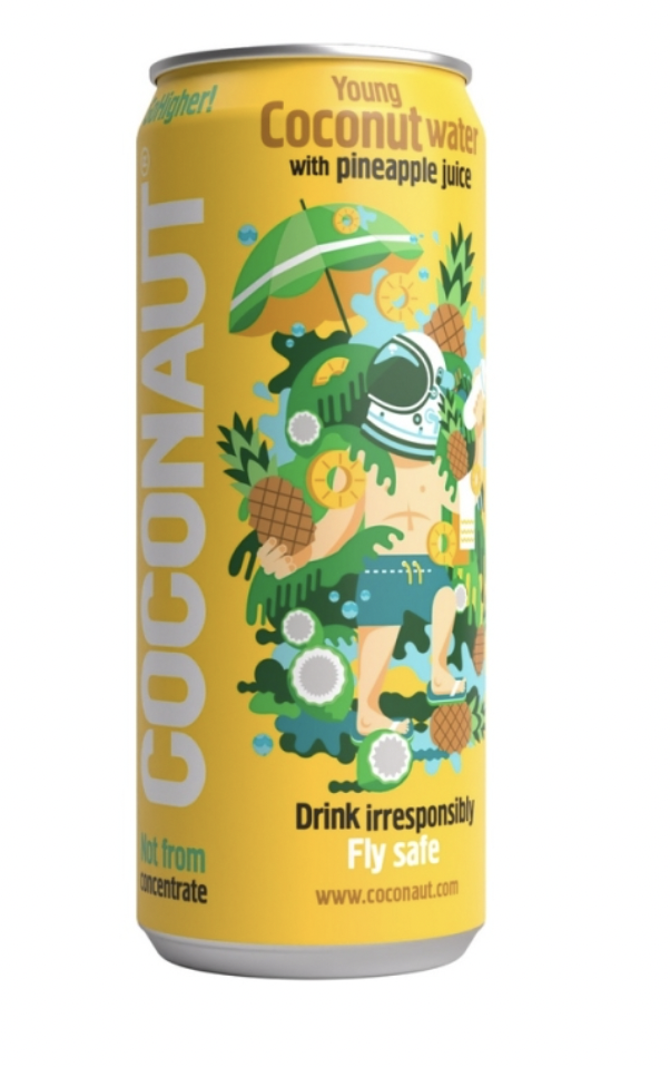 Levně Coconaut Pure Young Coconut Water, kokosová voda s ananasem , 320 ml