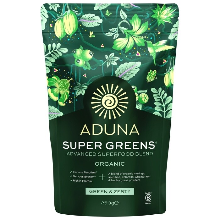 Levně Aduna, Bio Super Greens Advanced Superfood, 250 g