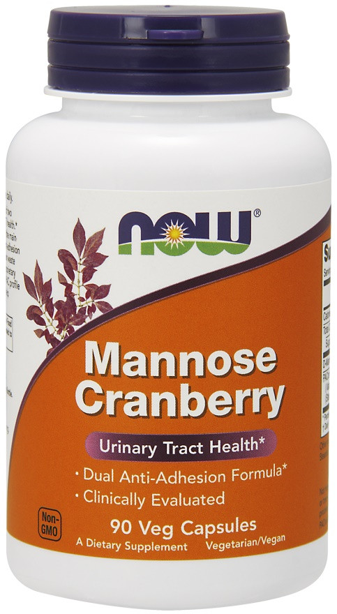 Levně Now® Foods NOW Mannose Cranberry, D-manóza + brusinka, 90 rostlinných kapslí
