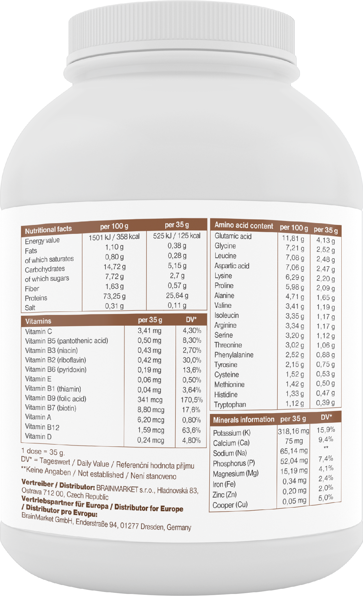 BrainMax Performance protein, nativní syrovátkový protein, čokoláda a banán, 1000 g Obrázek