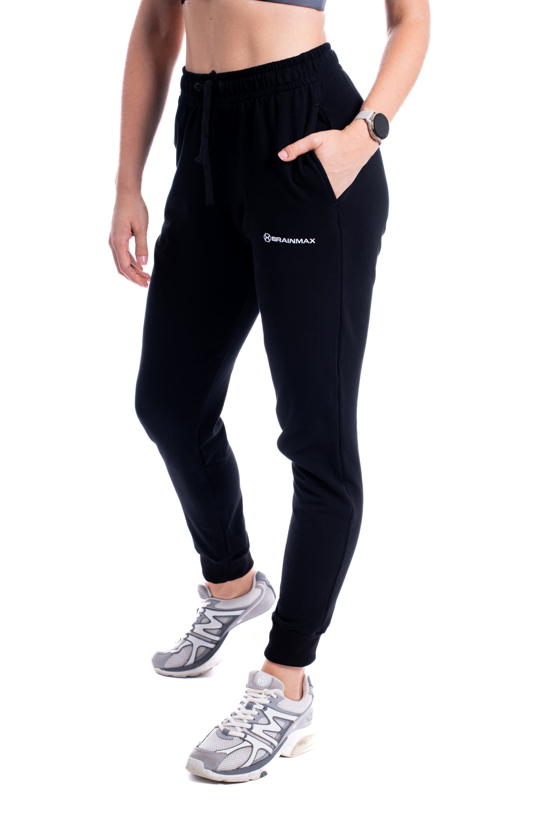 BrainMax tepláky z BIO bavlny, unisex, černá Velikost: S Obrázek