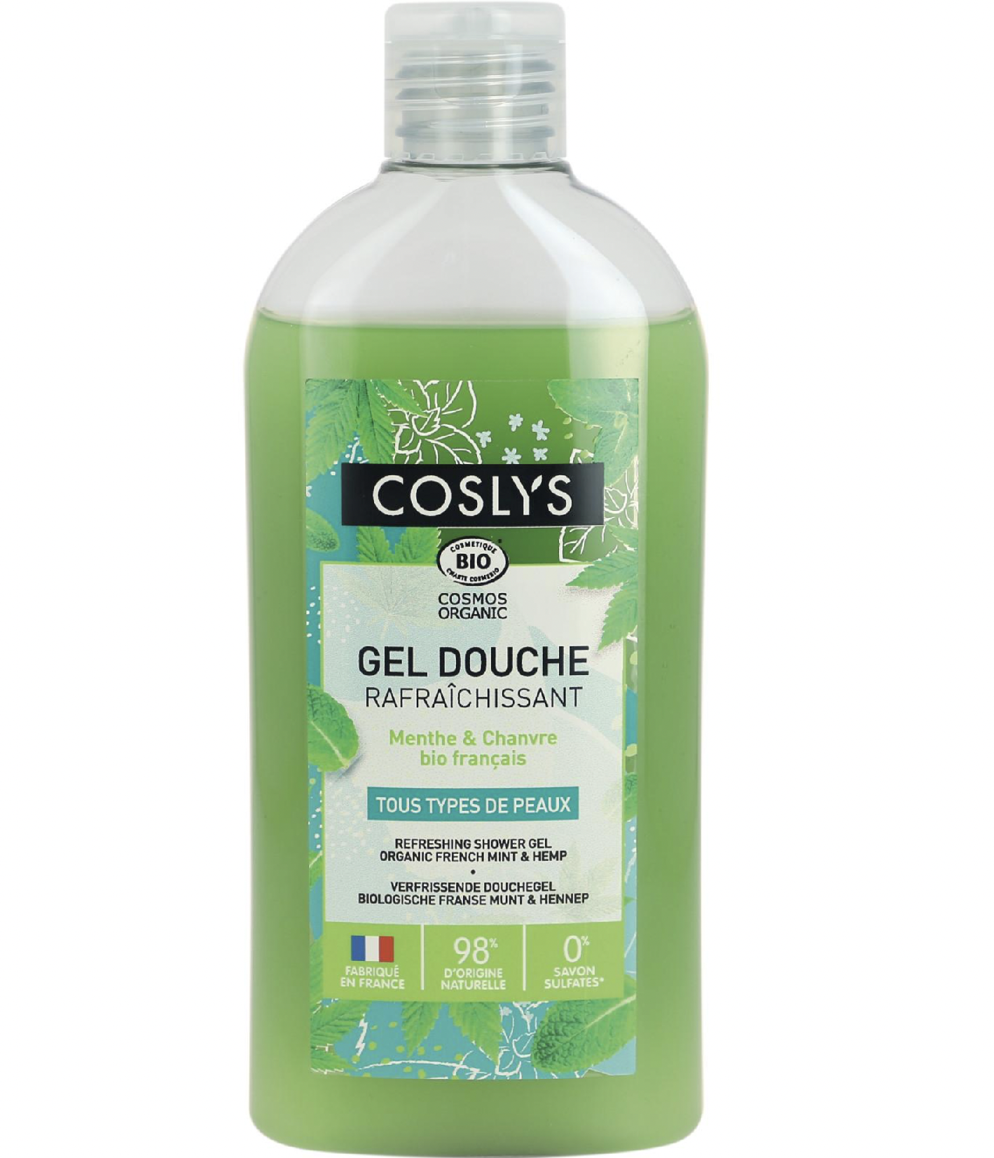 Levně COSLYS - Osvěžující sprchový gel máta a konopí, 250 ml