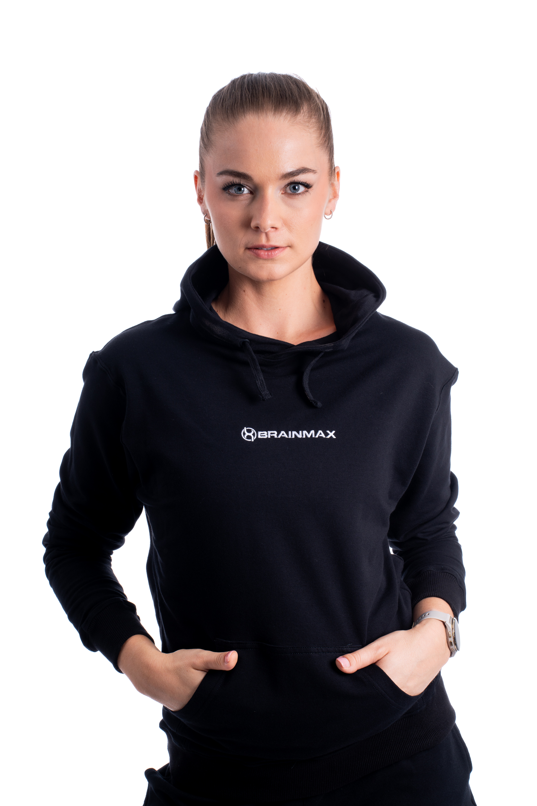 BrainMax mikina z BIO bavlny, unisex, černá Velikost: S Obrázek
