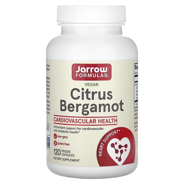 Jarrow Formulas Citrus Bergamot, extrakt z citrusového bergamotu, 500 mg, 120 rostlinných kapslí