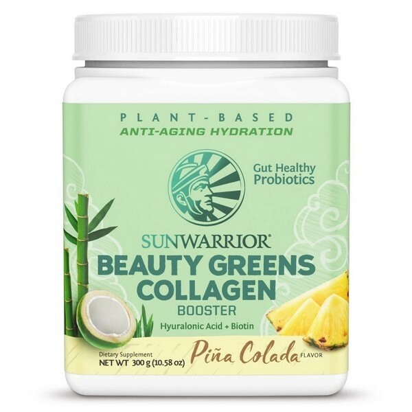 Levně Sunwarrior Beauty Greens Collagen Booster, (podpora tvorby kolagenu) piña colada, 300 g Doplněk stravy