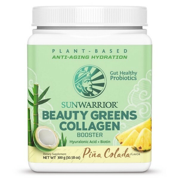 Sunwarrior Beauty Greens Collagen Booster, (podpora tvorby kolagenu) piña colada, 300 g Doplněk stravy