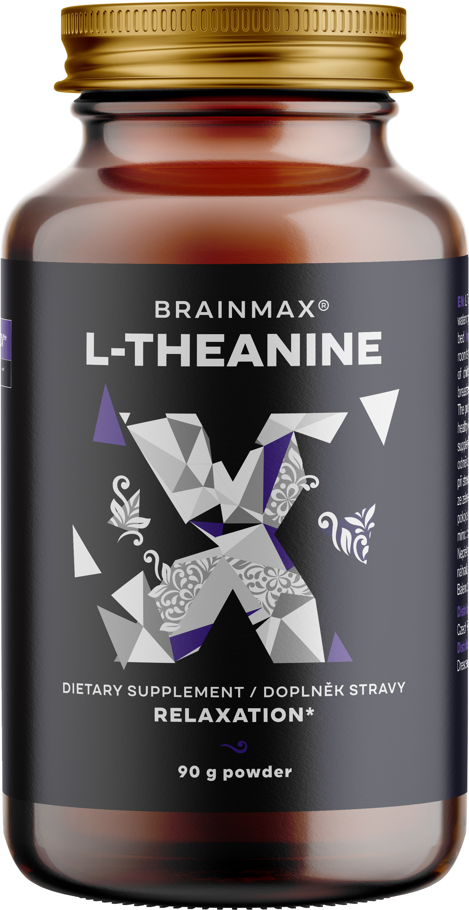 Levně BrainMax L-Theanine, L-theanin v prášku, 90 g Aminokyselina spojovaná se soustředěním a relaxací, doplněk stravy