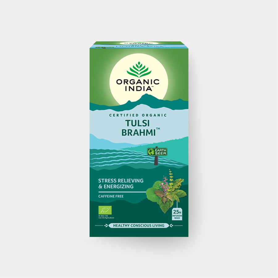 Levně Organic India Tulsi Brahmi BIO, 25 sáčků *CZ-BIO-001 certifikát