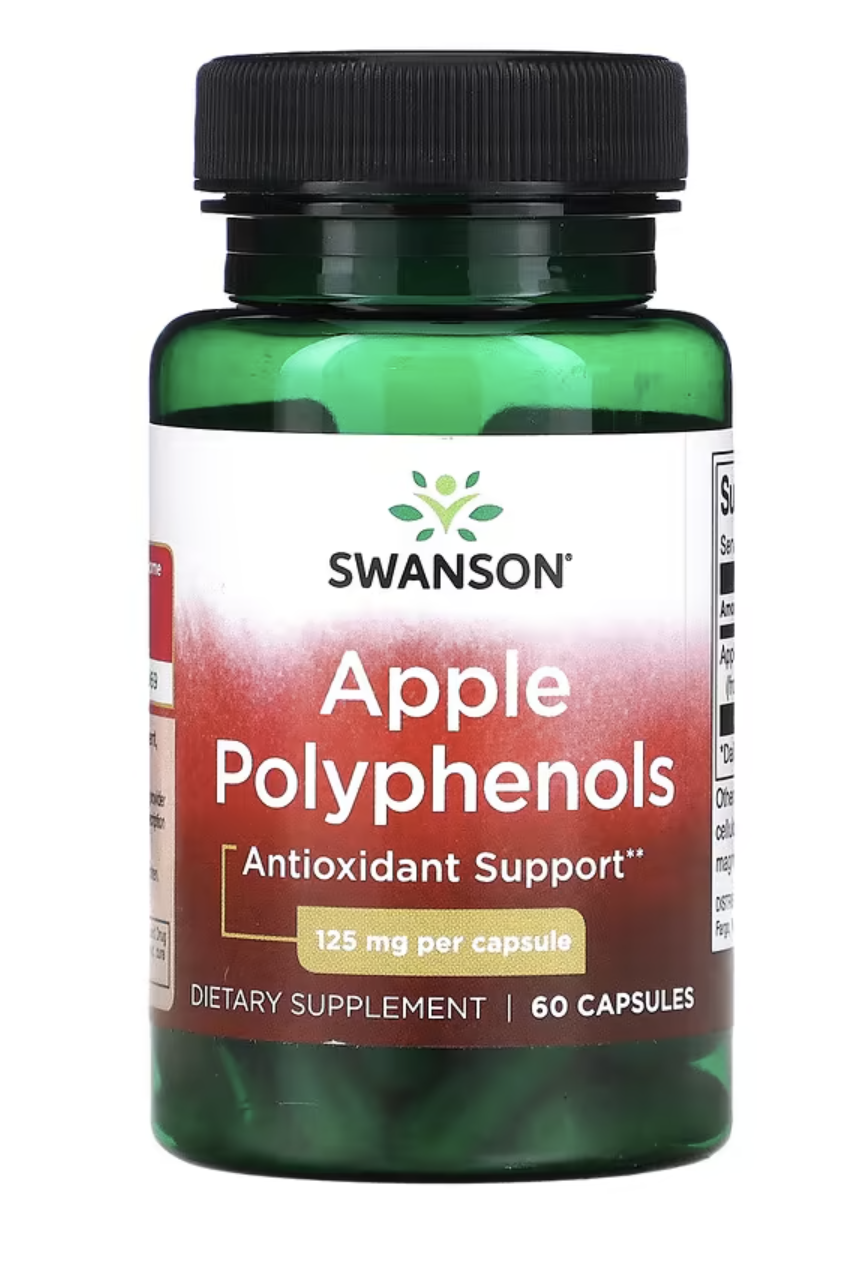 Levně Swanson Apple Polyphenols, jablečné polyfenoly, 125 mg, 60 kapslí