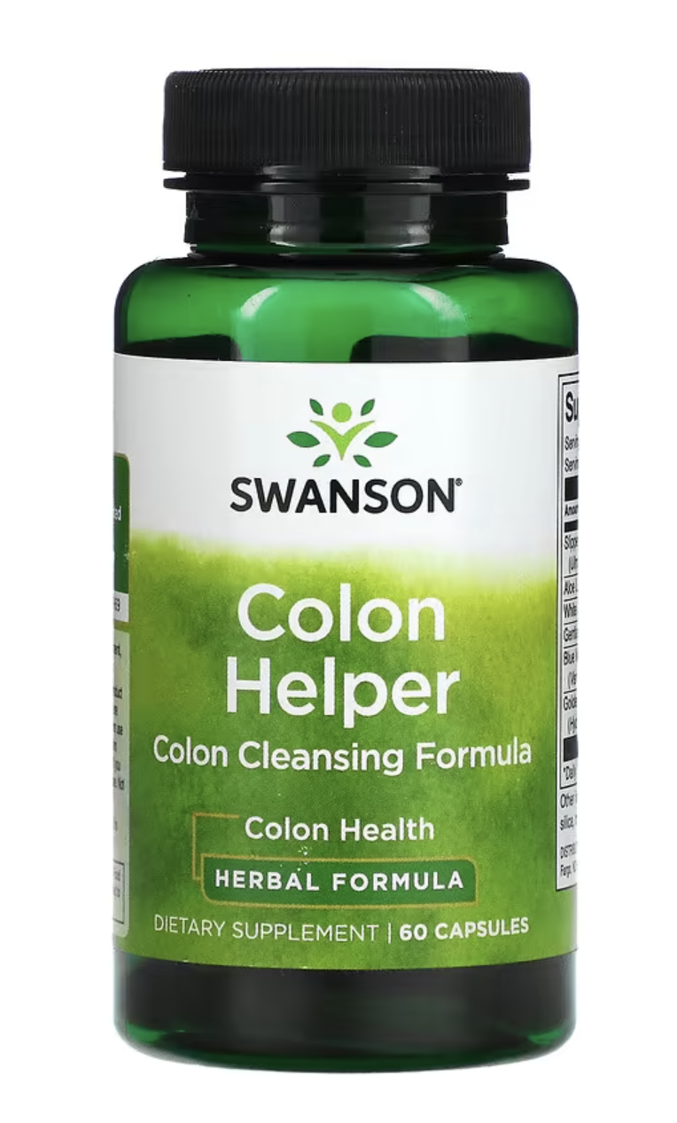 Swanson Colon Helper, zdraví tlustého střeva, 60 kapslí