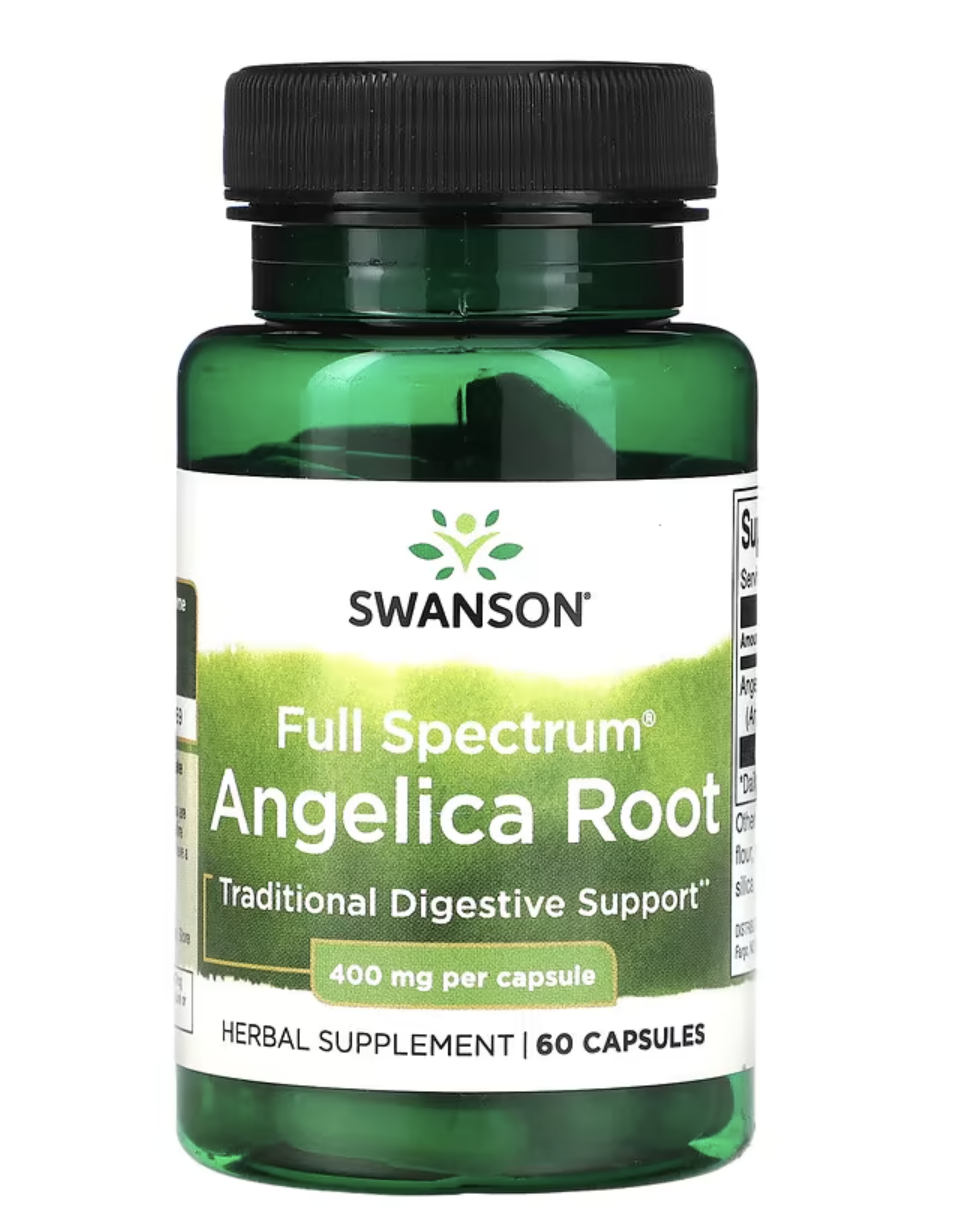 Levně Swanson Full Spectrum Angelica Root, andělika lékařská, 400 mg, 60 kapslí Doplněk stravy