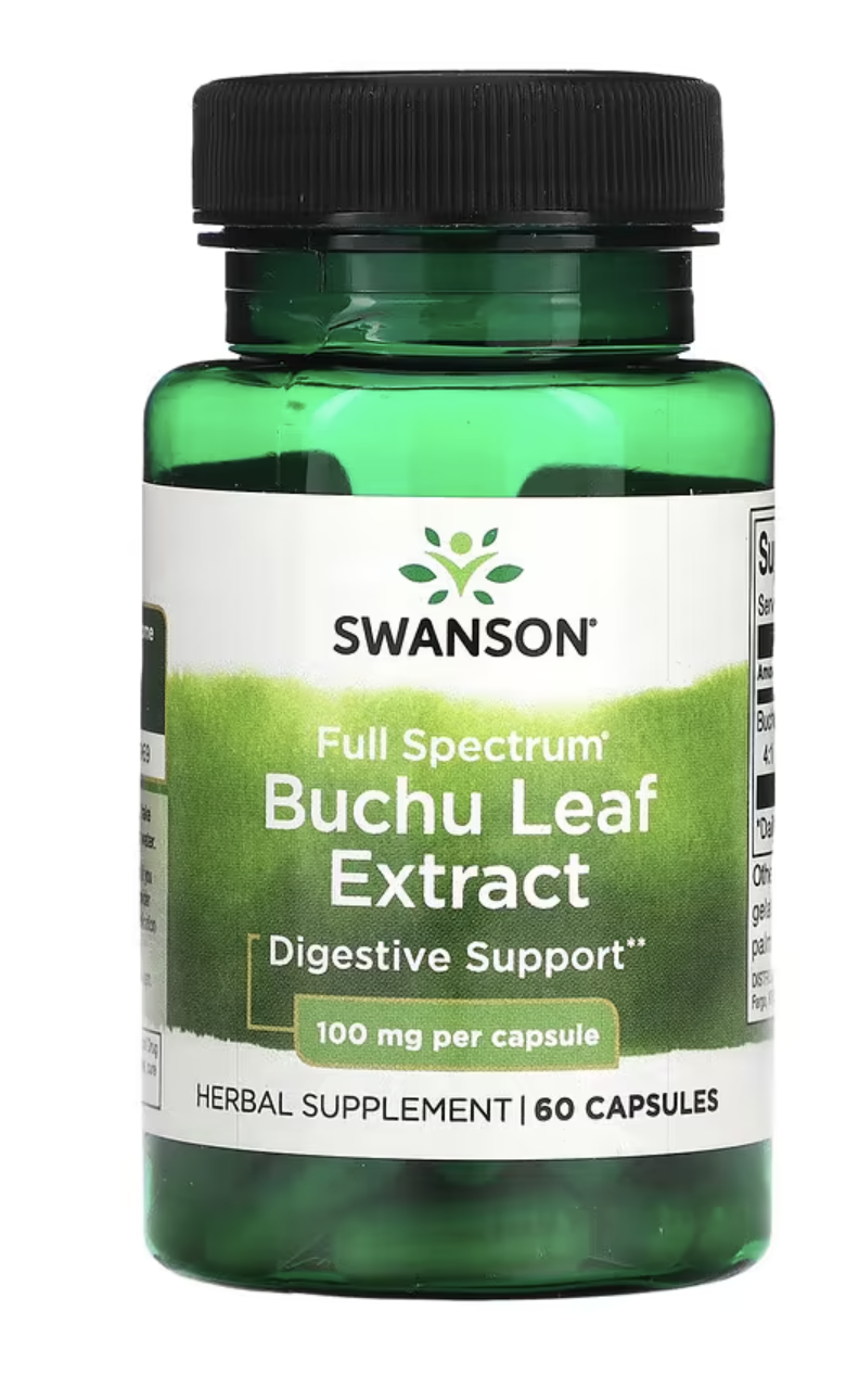 Levně Swanson Full Spectrum Buchu Leaf Extract, těhozev březový extrakt, 100 mg, 60 kapslí Doplněk stravy