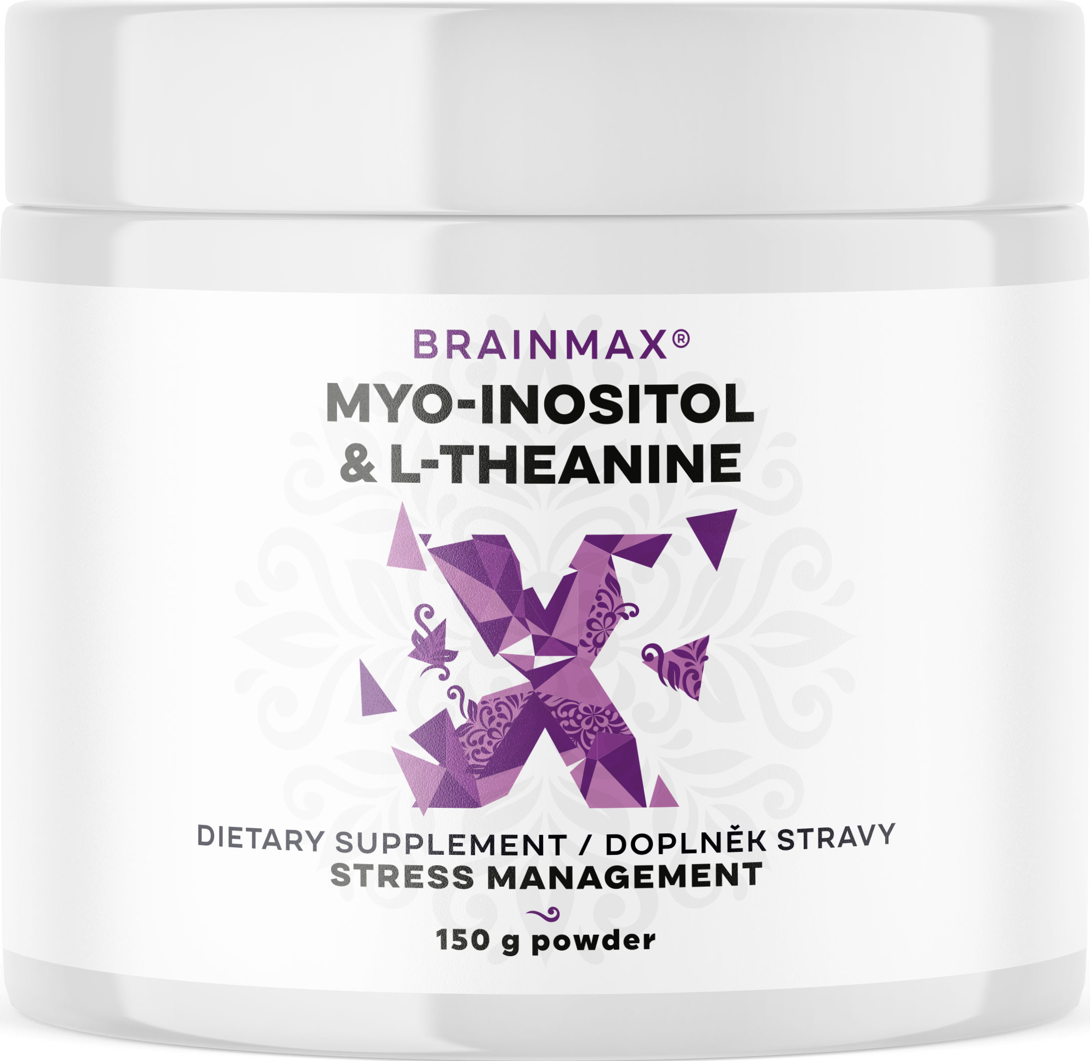 Levně BrainMax Myo-Inositol & L-Theanine, 150 g Myo-inositol s L-theaninem pro podporu hormonální rovnováhy a mentální pohodu, 250 dávek, doplněk stravy