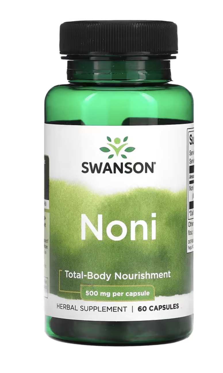 Levně Swanson Noni, morinda barvířská, 500 mg, 60 kapslí Doplněk stravy