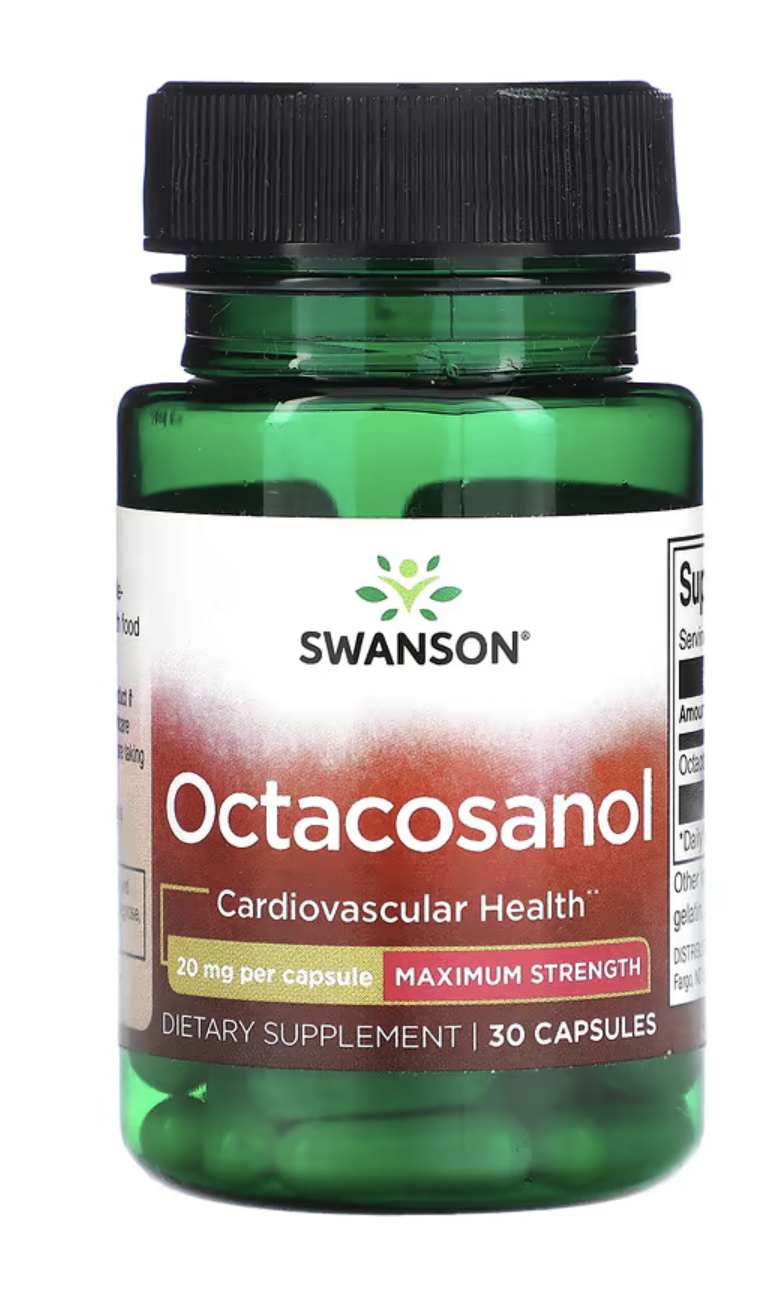 Levně Swanson Osctacosanol, Maximum Strength, 20 mg, 30 kapslí Doplněk stravy