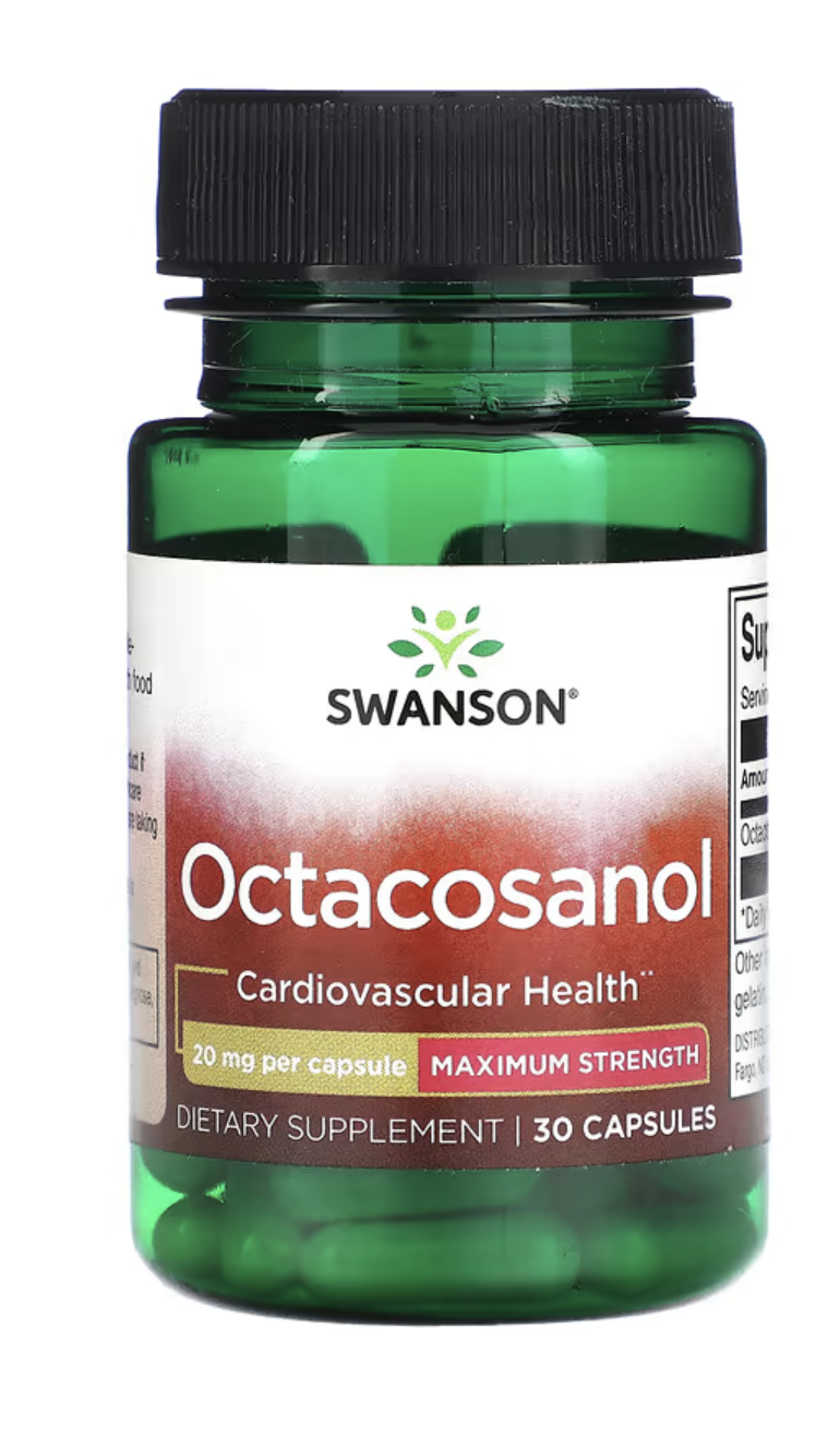 Swanson Osctacosanol, Maximum Strength, 20 mg, 30 kapslí Doplněk stravy