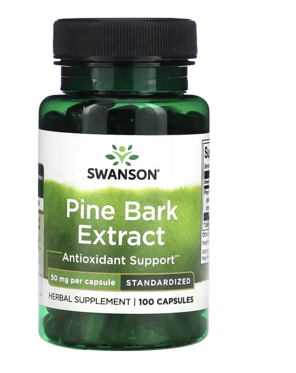 Swanson Pine Bark Extract, extrakt z borové kůry, 50 mg, 100 kapslí Doplněk stravy