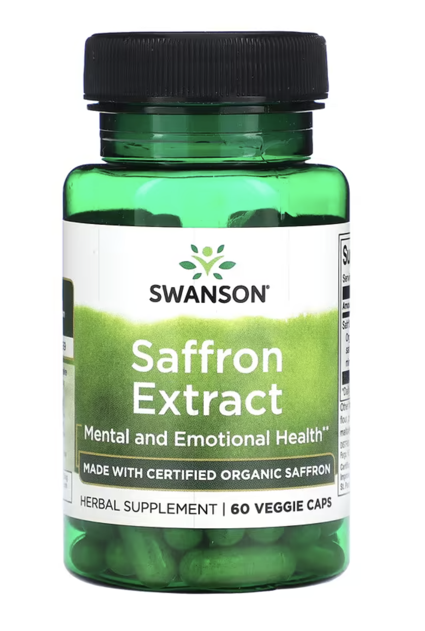 Levně Swanson Saffron Extract, extrakt ze šafránu, 60 rostlinných kapslí Doplněk stravy