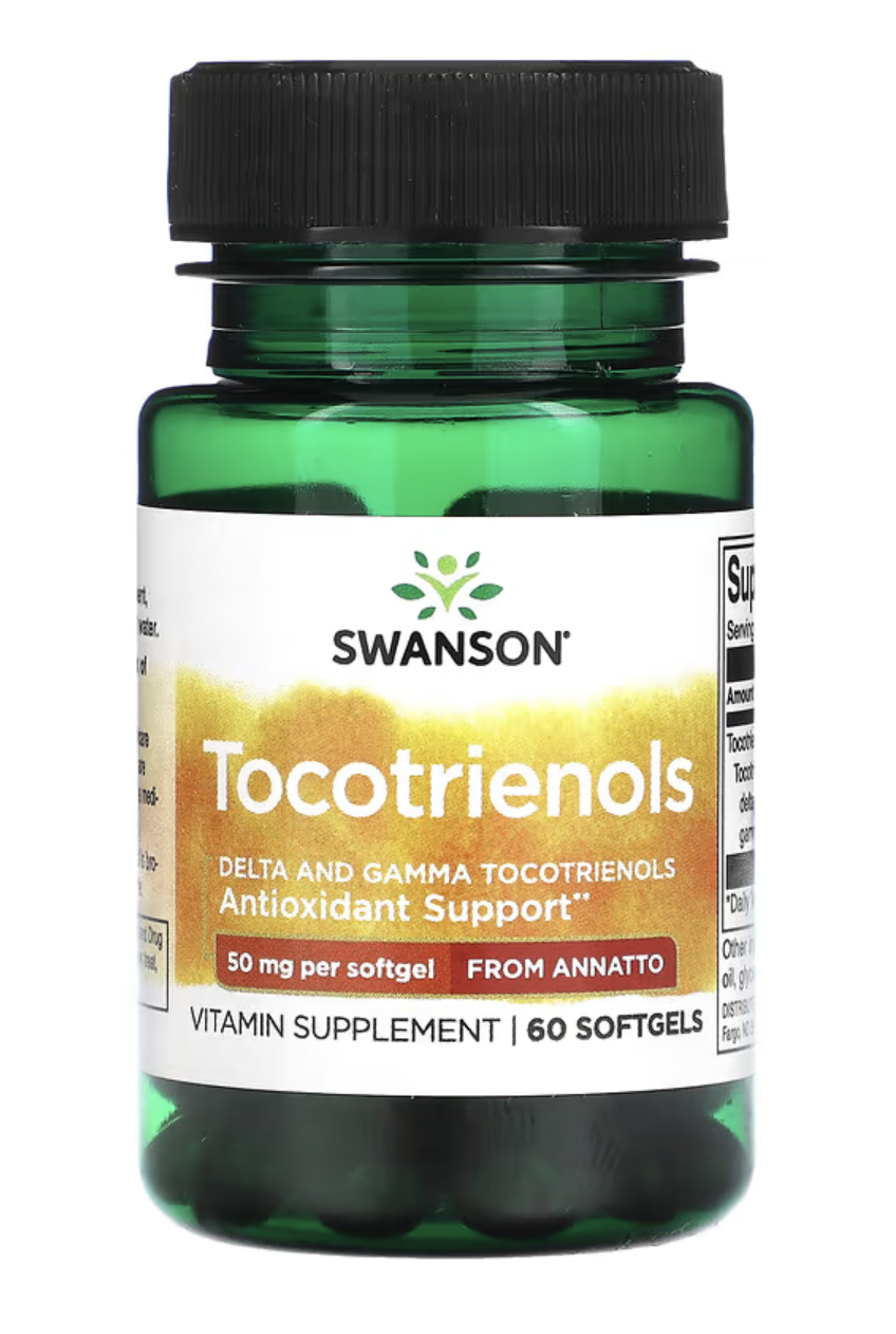 Swanson Tocotrienols, vitamin E, 50 mg, 60 kapslí Doplněk stravy