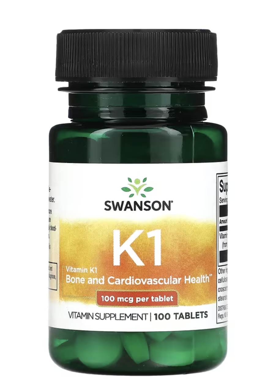 Levně Swanson Vitamin K1, 100 mcg, 100 tablet Doplněk stravy