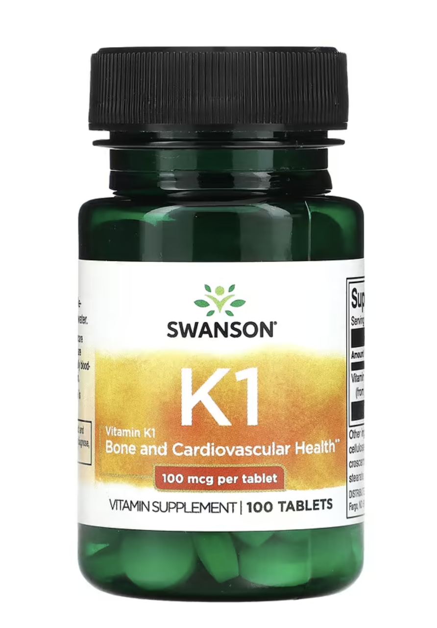 Swanson Vitamin K1, 100 mcg, 100 tablet Doplněk stravy