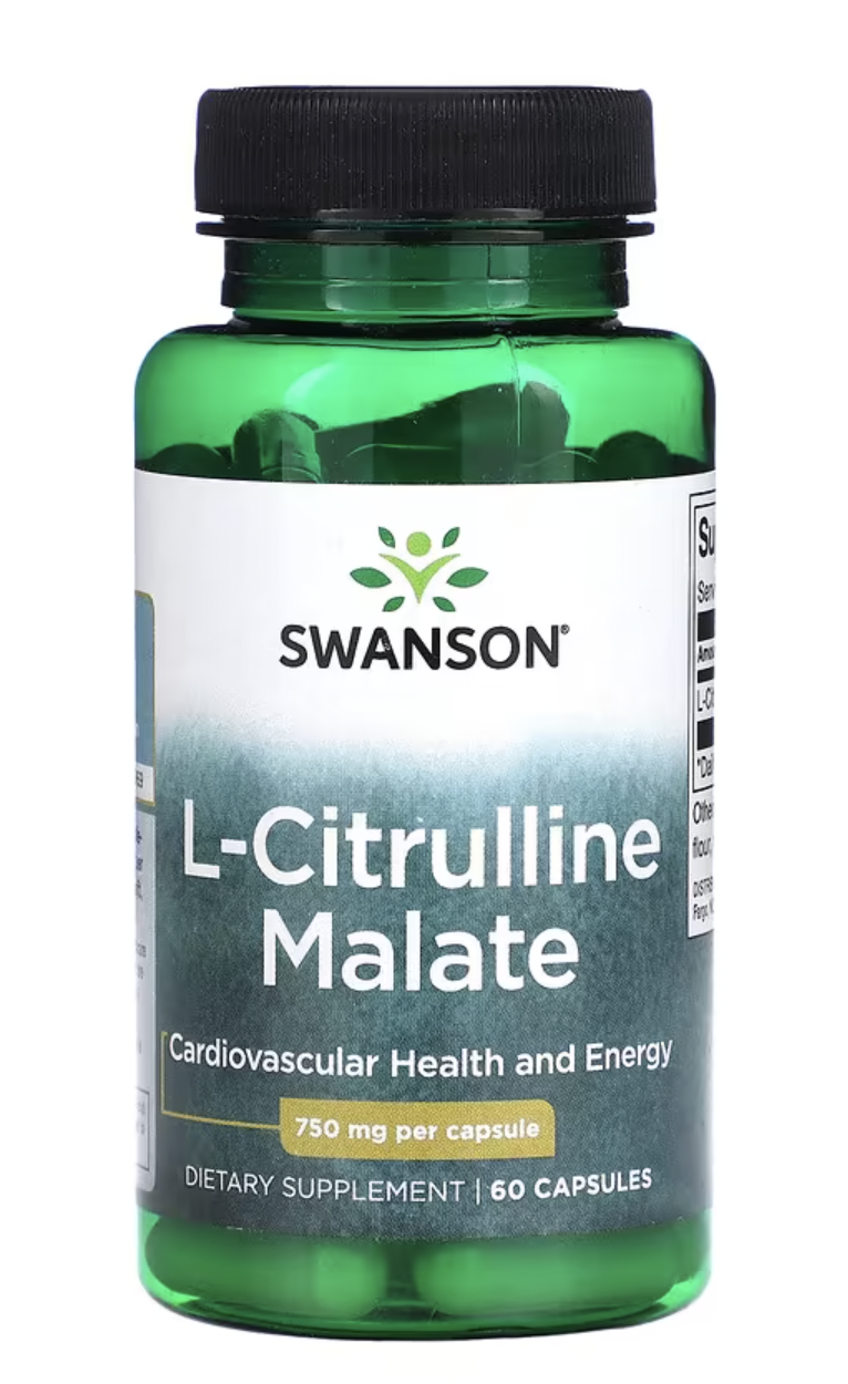 Levně Swanson L-Citrulline Malate, citrulin malát, 750 mg, 60 kapslí Doplněk stravy