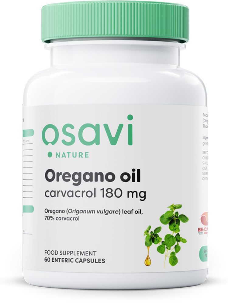 Osavi Oregano Oil Carvacrol, oregánový olej, 180 mg, 60 enterosolventních kapslí